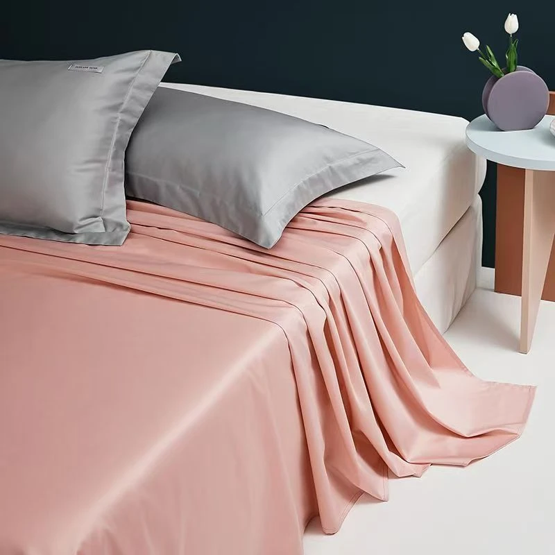 新疆贡缎长绒棉床单轻奢高档纯色