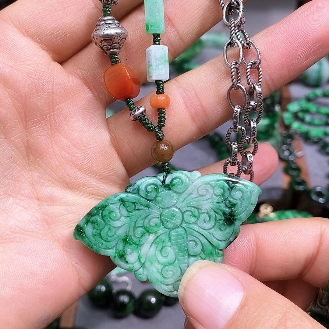 颈饰未镶嵌翡翠条形码扫描器