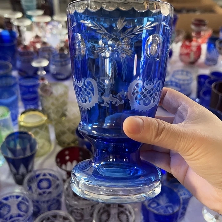 平底款水晶玻璃微瑕一个