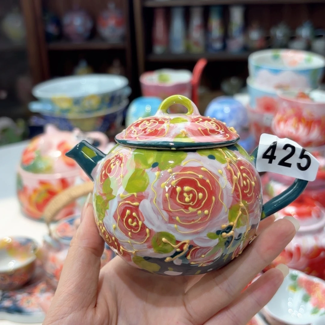 景德镇手绘高温釉下彩陶瓷茶具