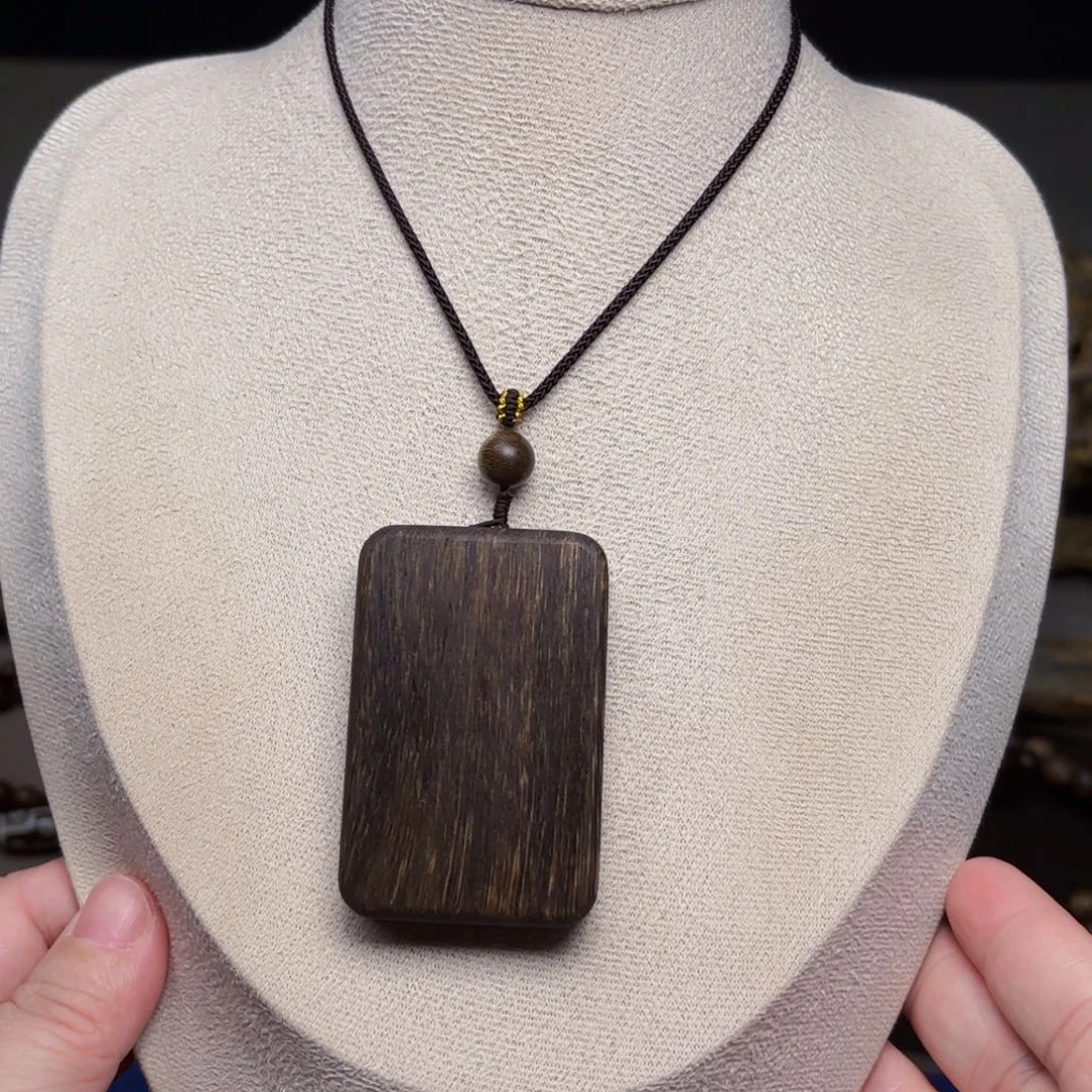 沉香吊坠越南芽庄白棋楠金丝玉化吊坠