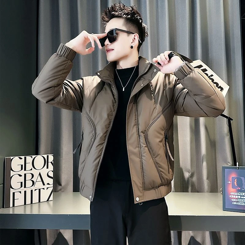 2025新款冬季潮流保暖加厚棉服痞帅休闲棉衣外套男潮牌立领棉袄子