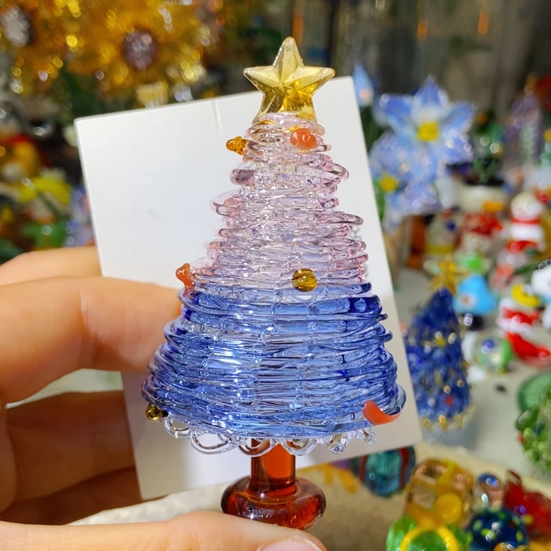 琉璃手工艺品粉紫色