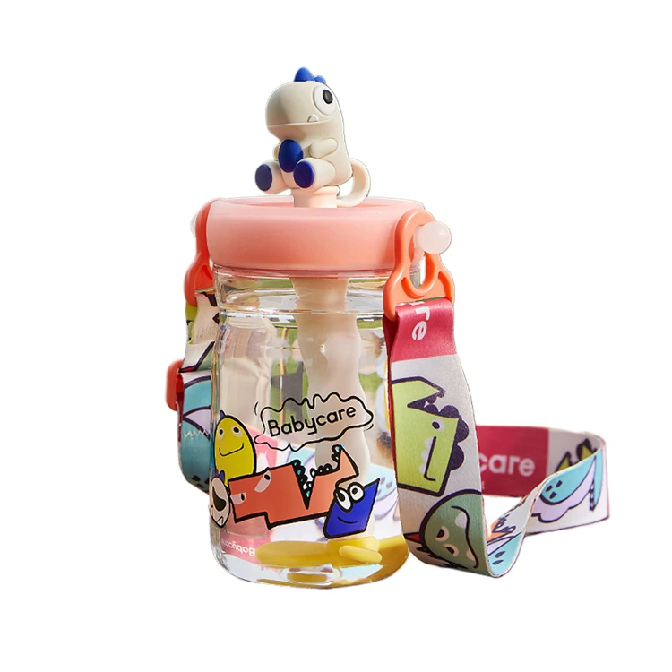 Babycare霸王龙托比吸管水杯500ml-塔尔曼橙