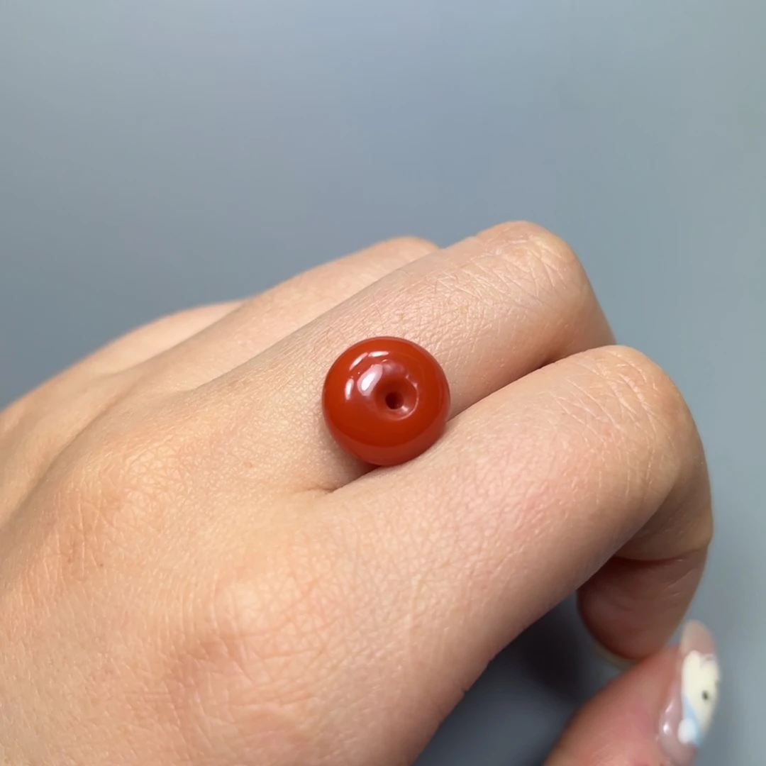 南红玛瑙柿子红平安扣未镶嵌