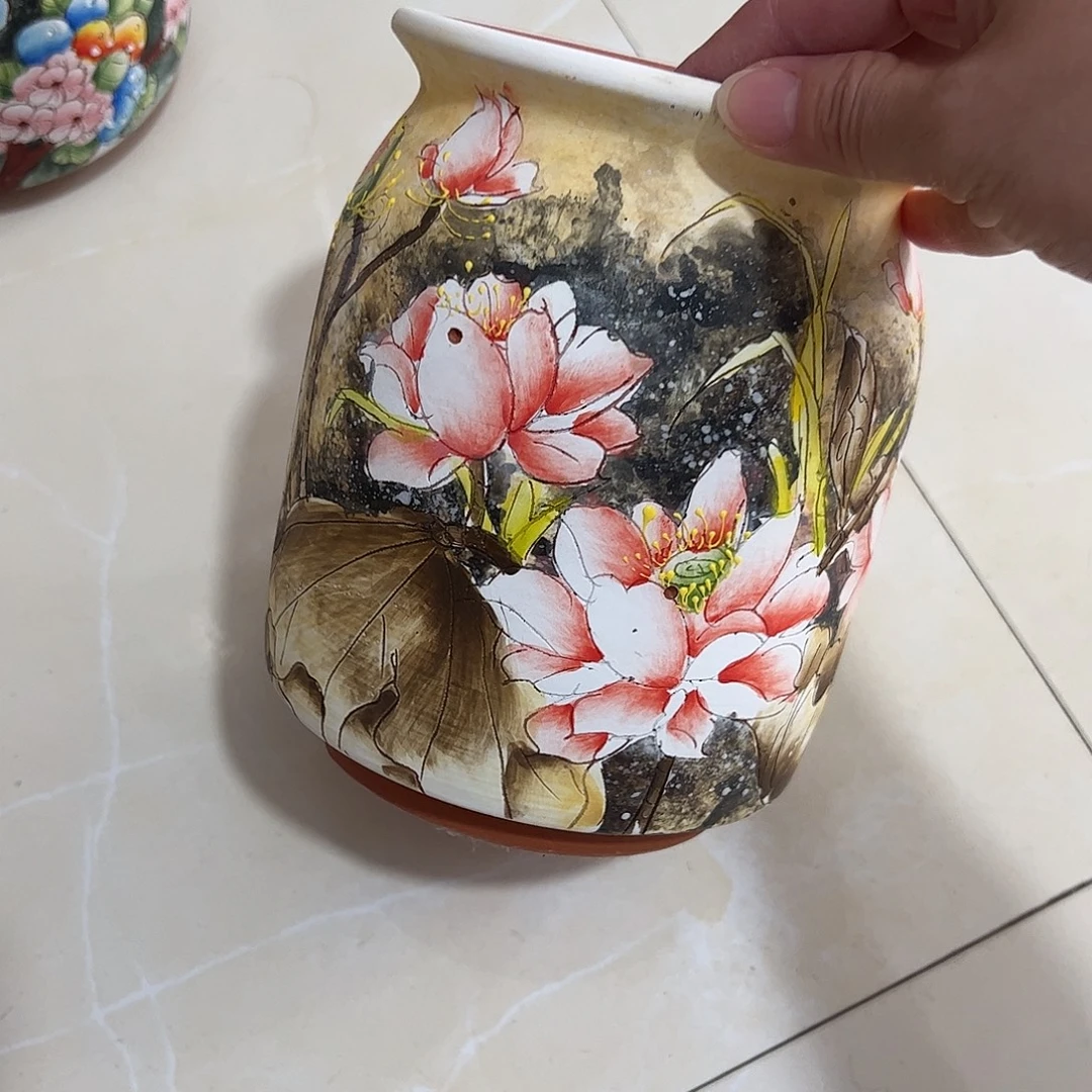 景德镇炫彩手绘口11.5高16.5