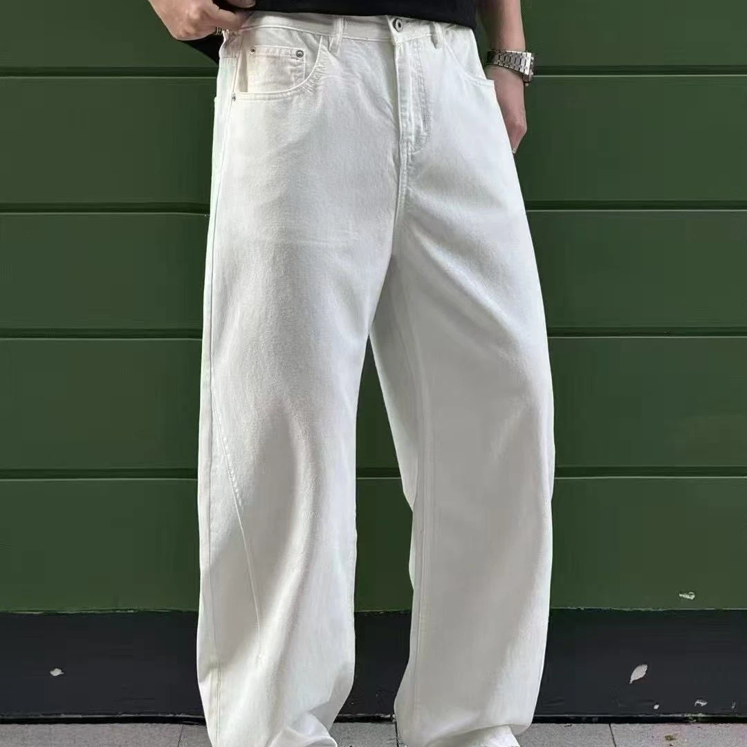高端买手款莱赛尔超透气牛仔裤会呼吸的面料哦白色