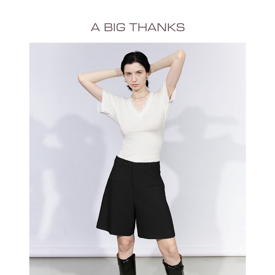 abigthanks 中高腰西装短裤 ABT2022547