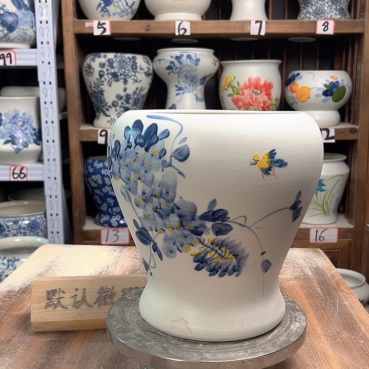 陶鱼尾兰兰紫藤陶瓷