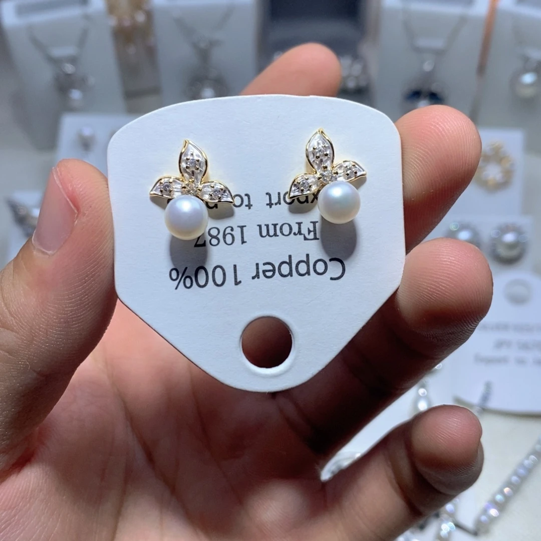 未镶嵌淡水珍珠耳饰