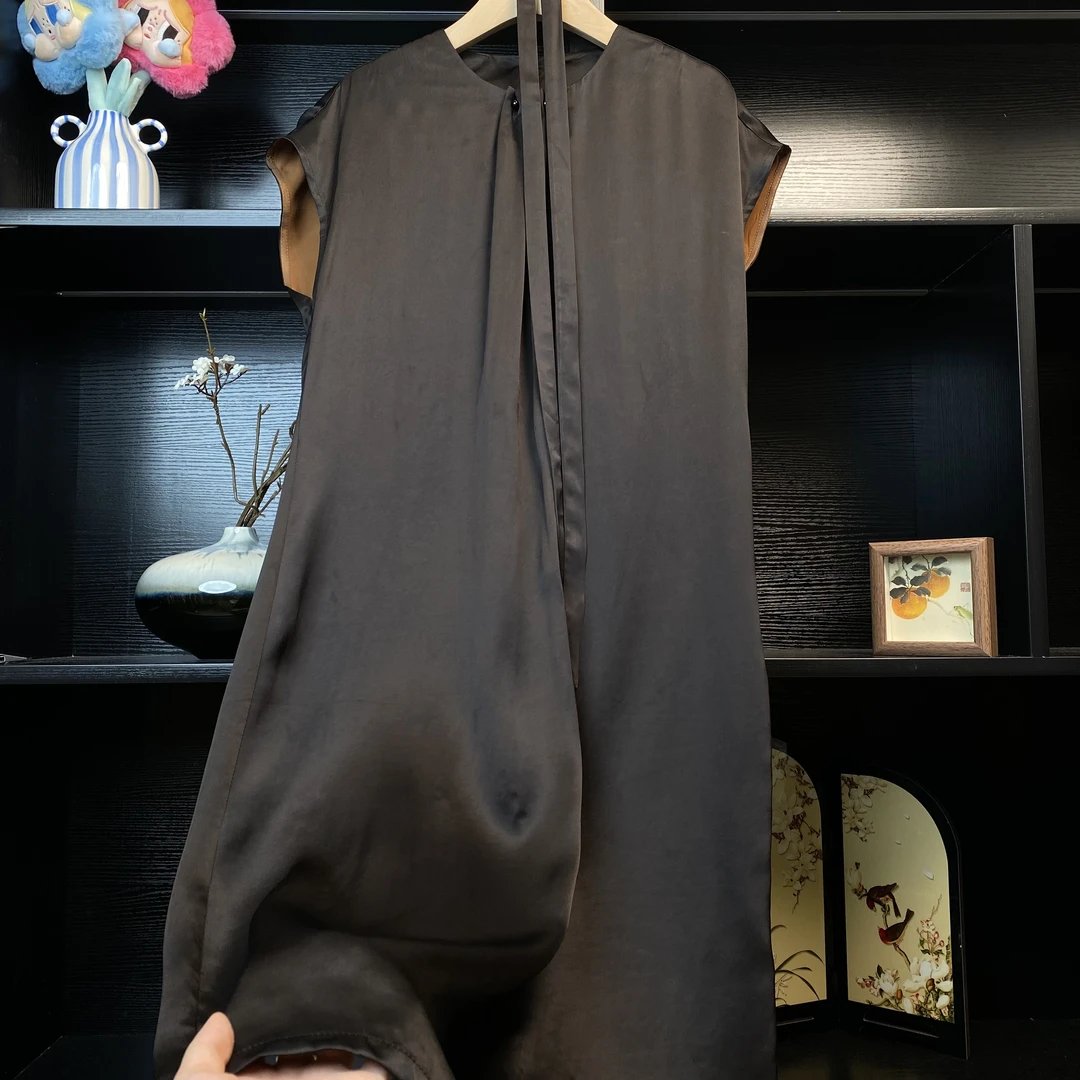 【油皮珠】中式复古龟纹收腰连衣裙2660