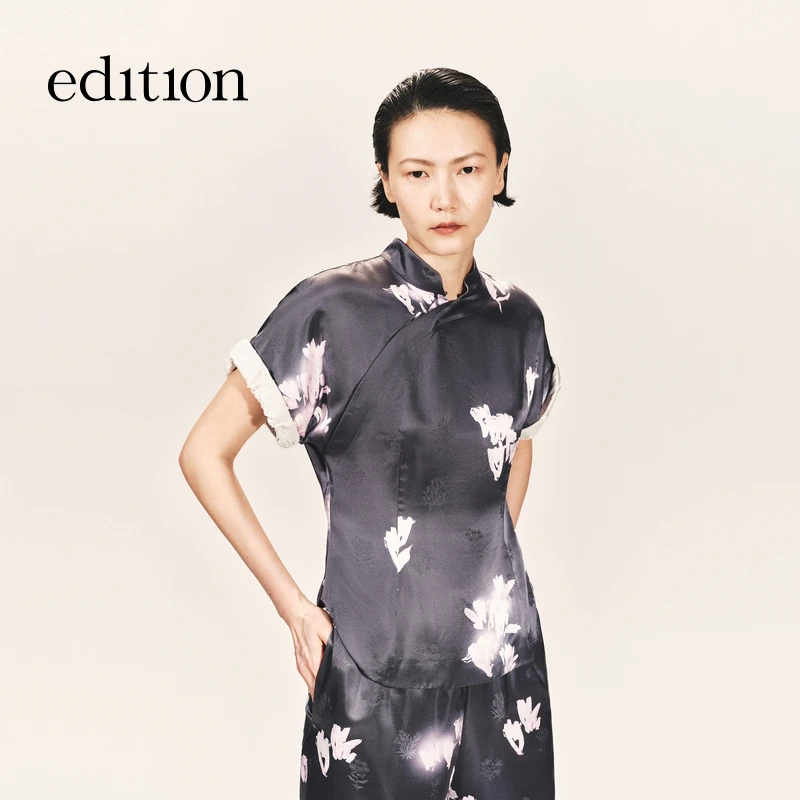edition × SAMUEL GUI YANG联名系列印花中式上衣#EBE3TOP042