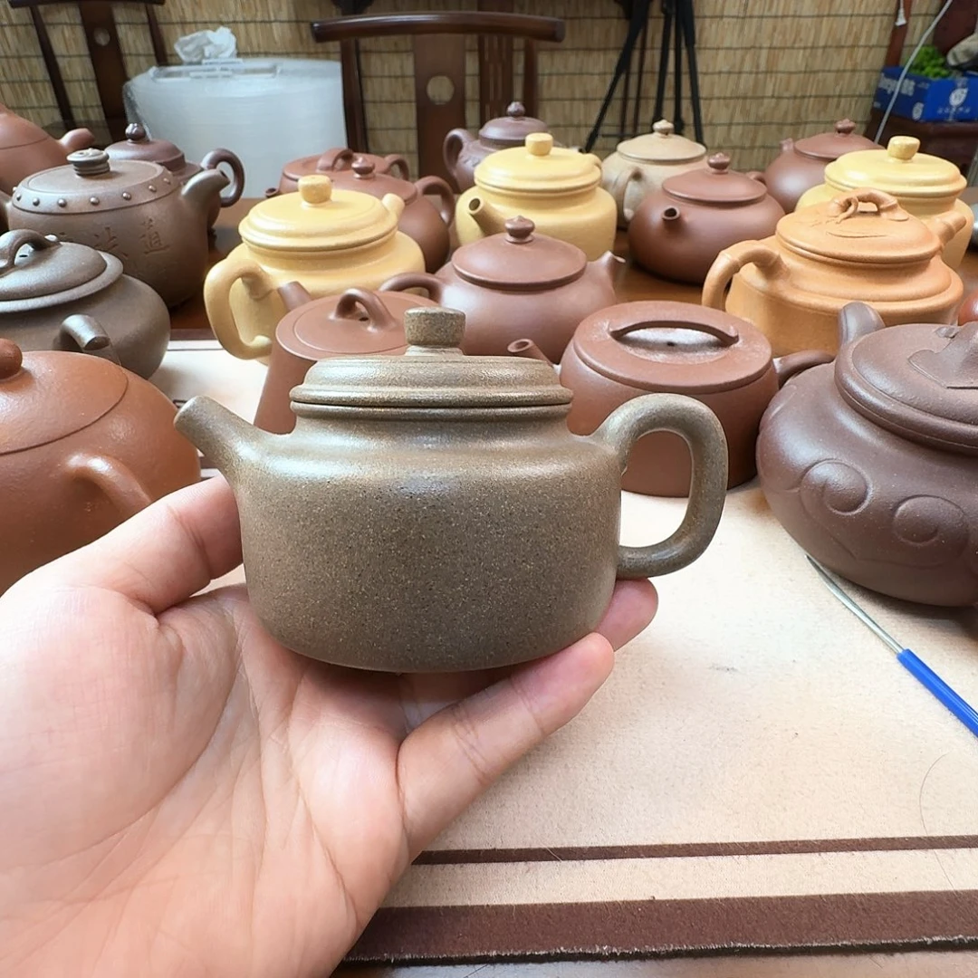 紫砂茶壶德钟壶段泥瑕