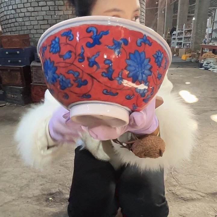 木***贝陶摆件景德镇高温红希希6存