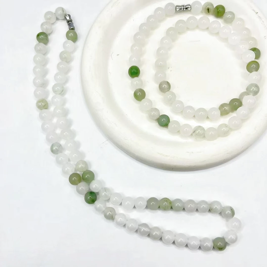 天然玉石  天山冰飘翠百搭简约妈妈链T103（多样性发货，拍一发一）