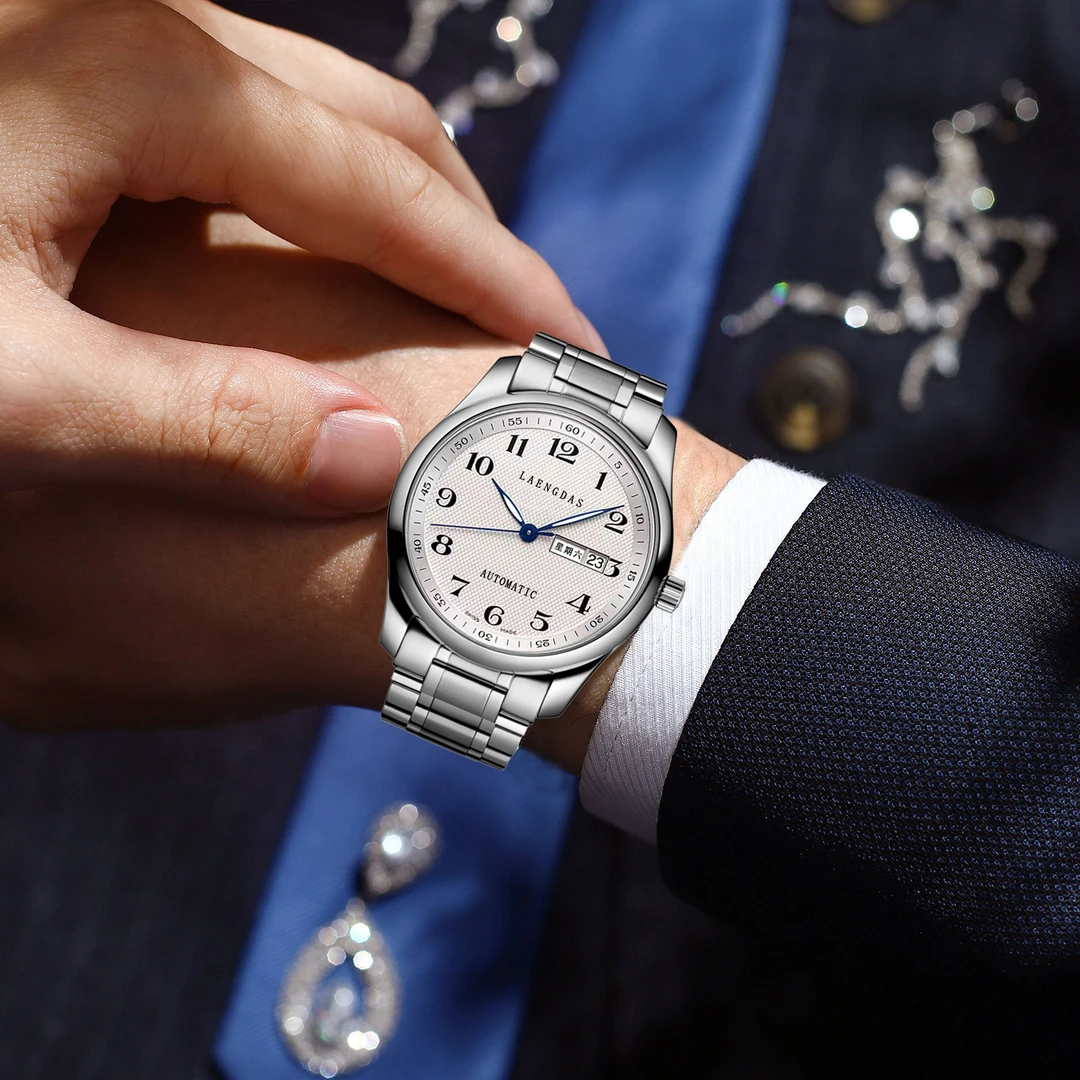 1【正品直发】经典名匠系列高奢男士表全盘夜光送黑皮带l