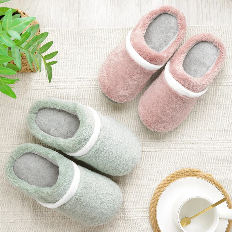 棉拖鞋2185纯色男士秋冬季居家用室内防滑家居保暖冬天女款毛绒