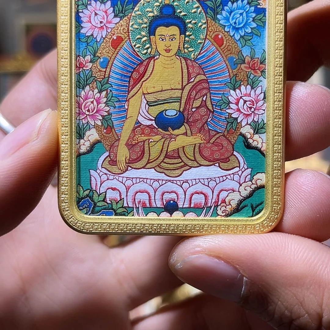 吊坠青海热贡纯手绘师尊