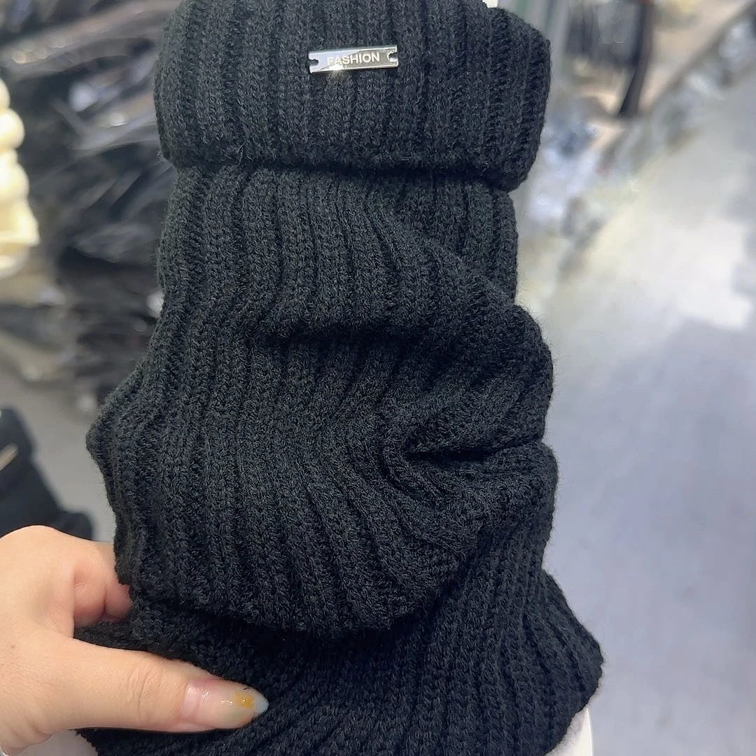 皮质非金属纯色袜套