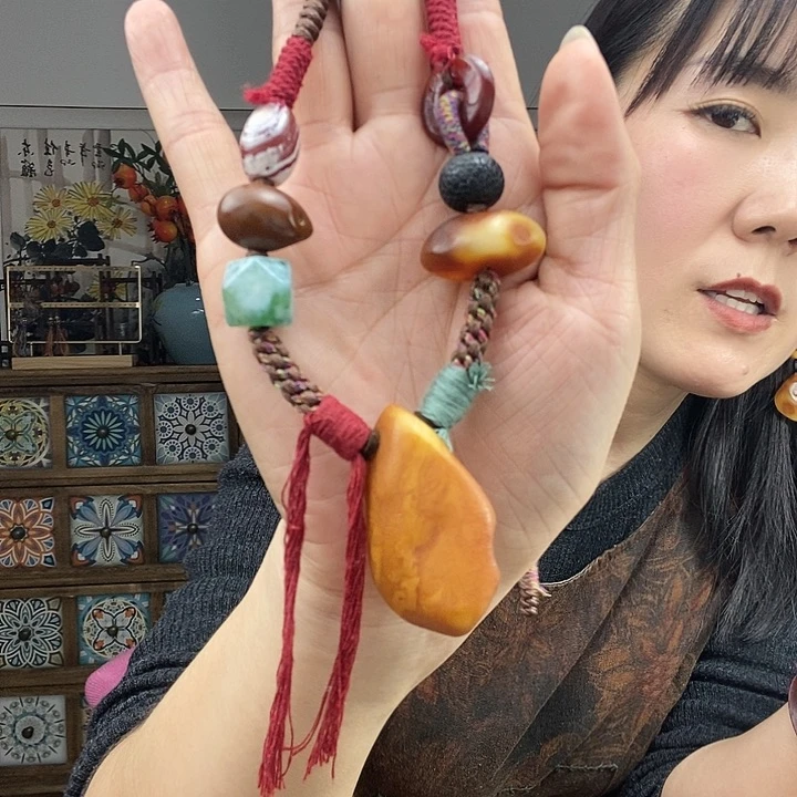 蜜蜡项链未镶嵌项链