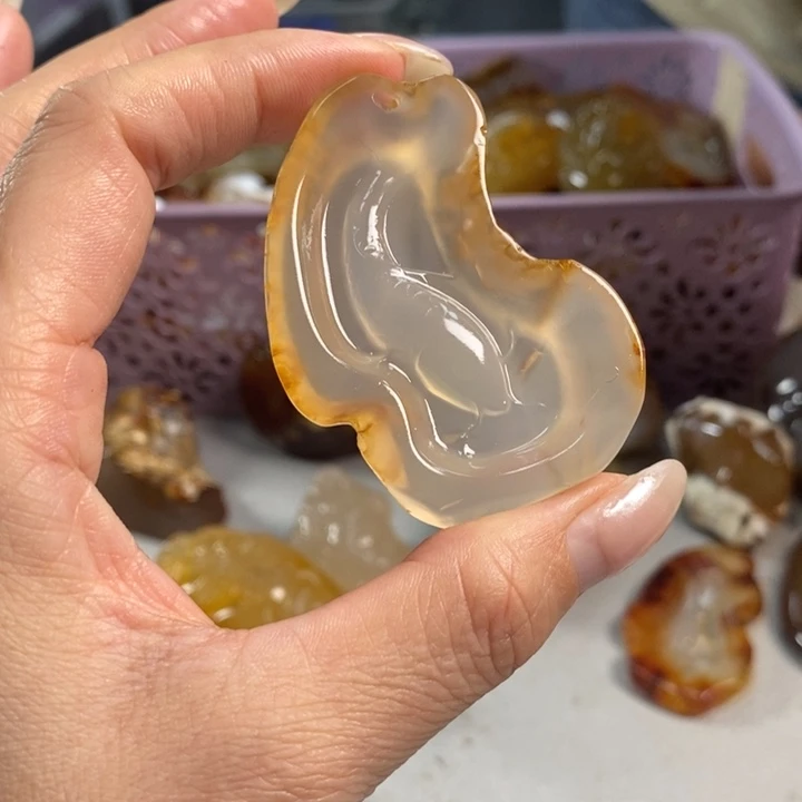 玛瑙/玉髓吊坠(不含链)未镶嵌