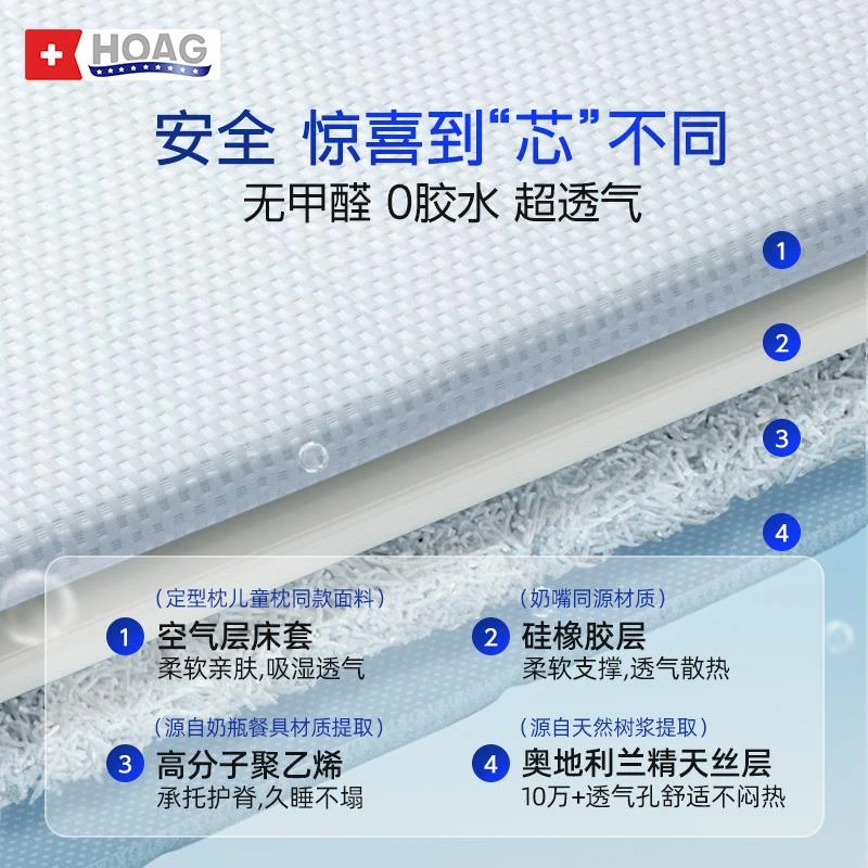 美床垫护脊无甲醛母婴级无异味透气可水洗儿童床垫