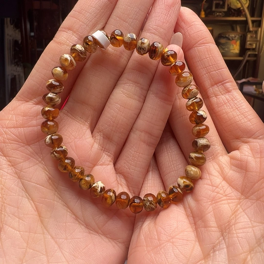 琥珀未镶嵌裸石抚顺琥珀20089-1六