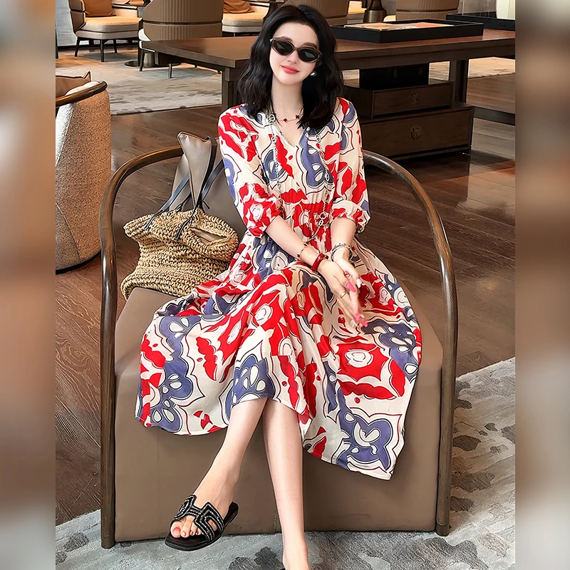 【Linda姐高端线】夏季新款时尚气质收腰法式连衣裙AS5LYH0634