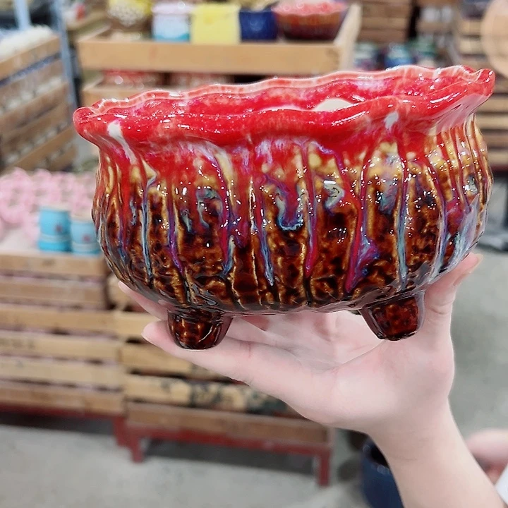 有孔.凑满10元包邮多肉陶瓷花盆！