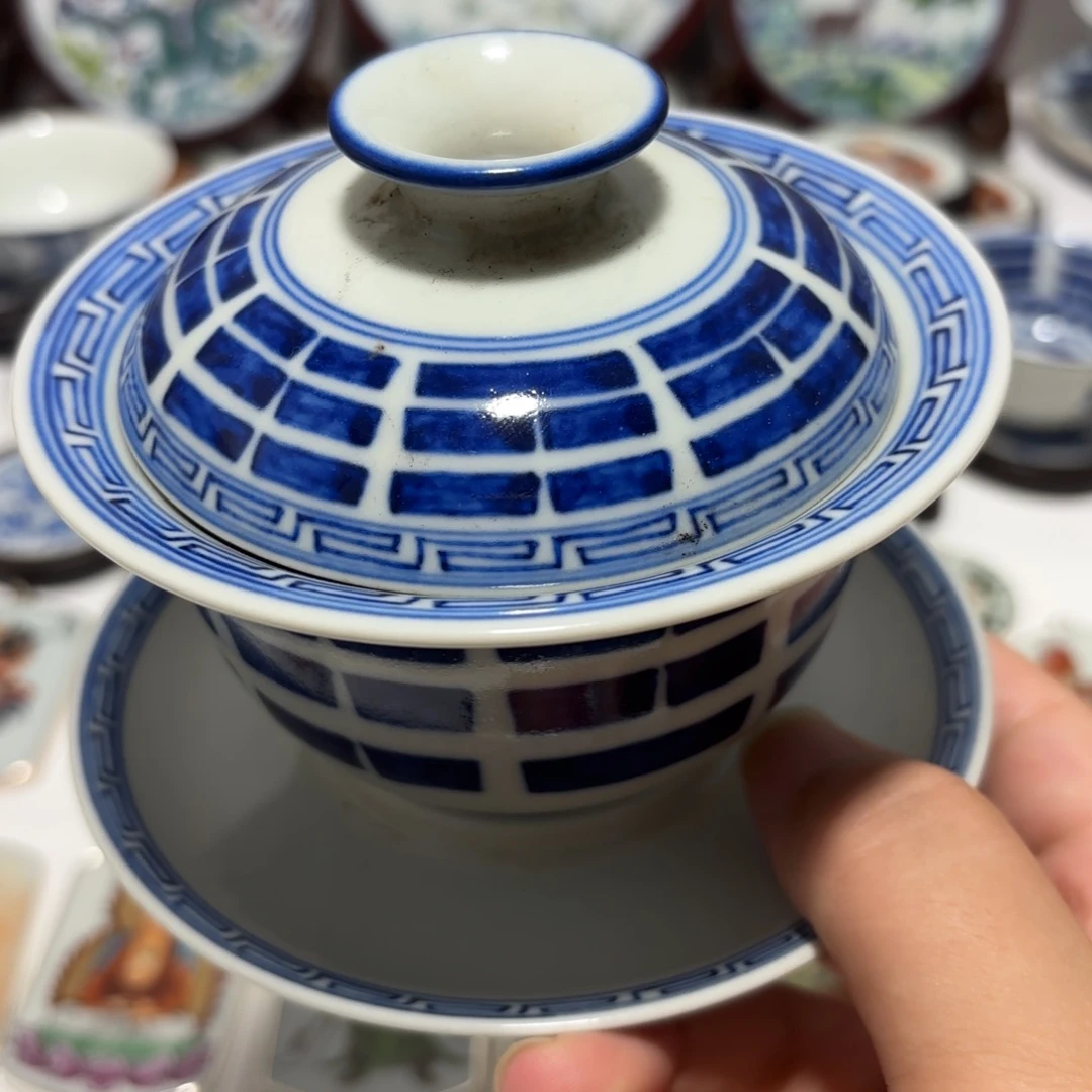 ****瓷片精品盖碗一套