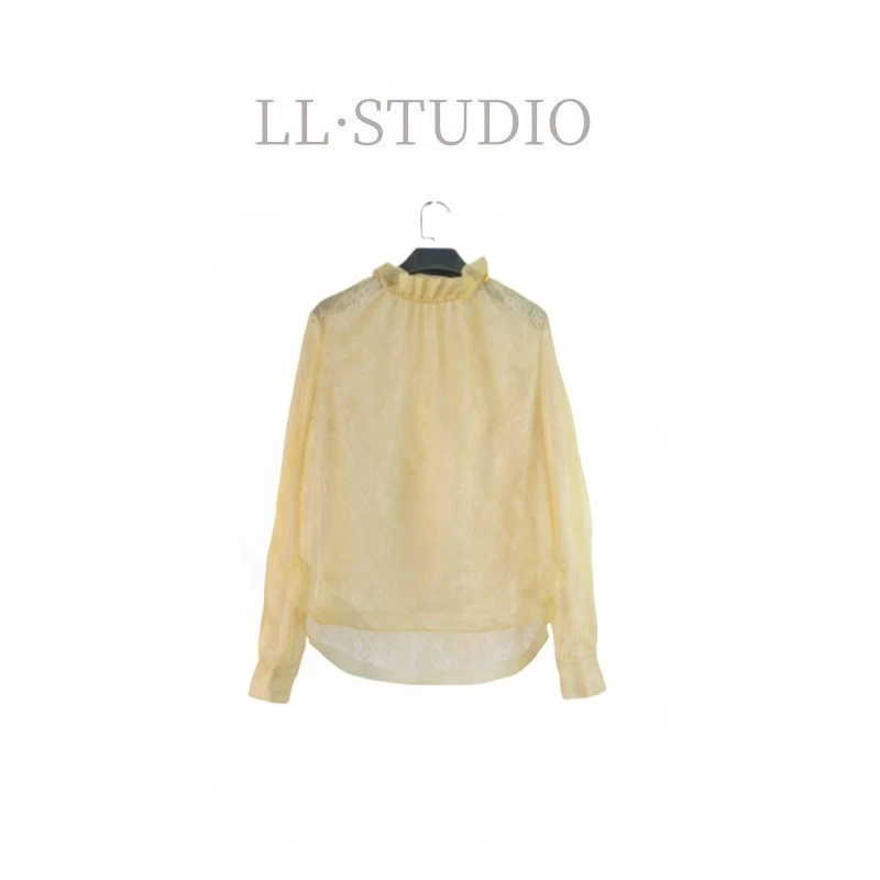 妙兮·LL春季新款时尚休闲百搭提花立领长袖上衣*20250140