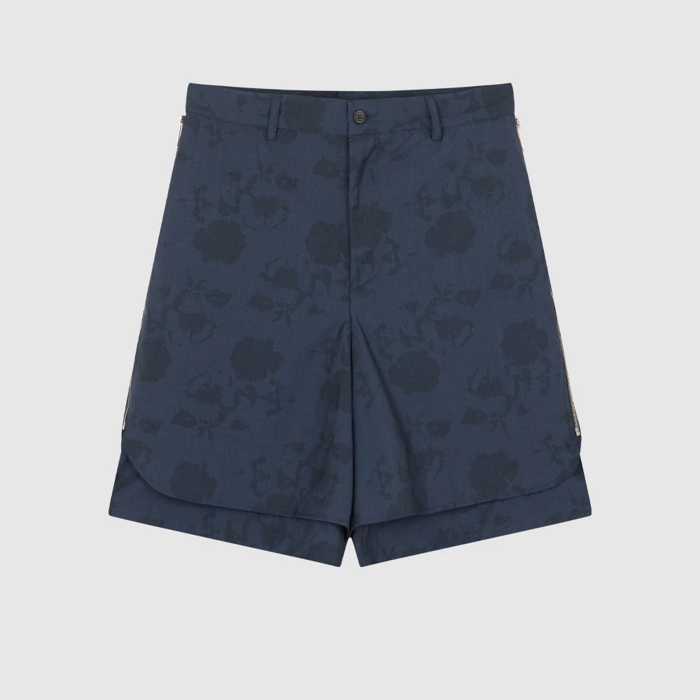 EMPORIO ARMANI阿玛尼羊毛印花男士直筒休闲短裤W1P120W1281726