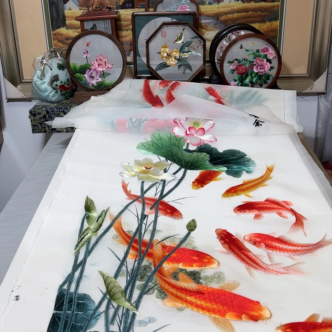 刺绣楠纯手工刺绣画