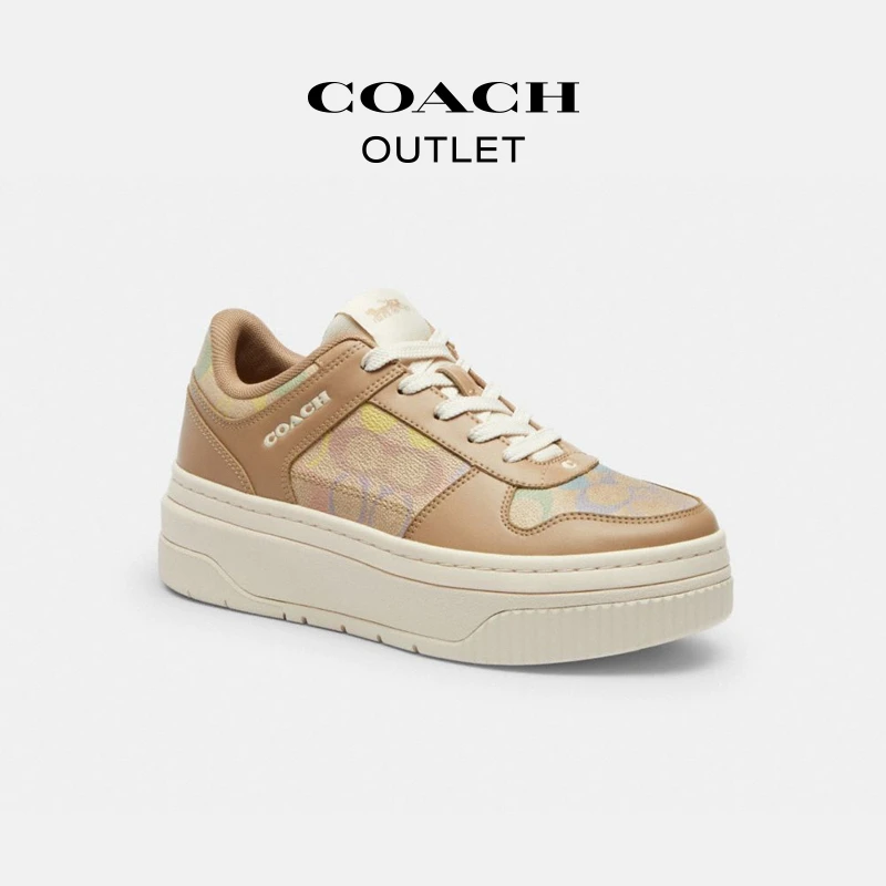 COACH/蔻驰 女士彩虹色经典标志PLATFORM厚底运动鞋