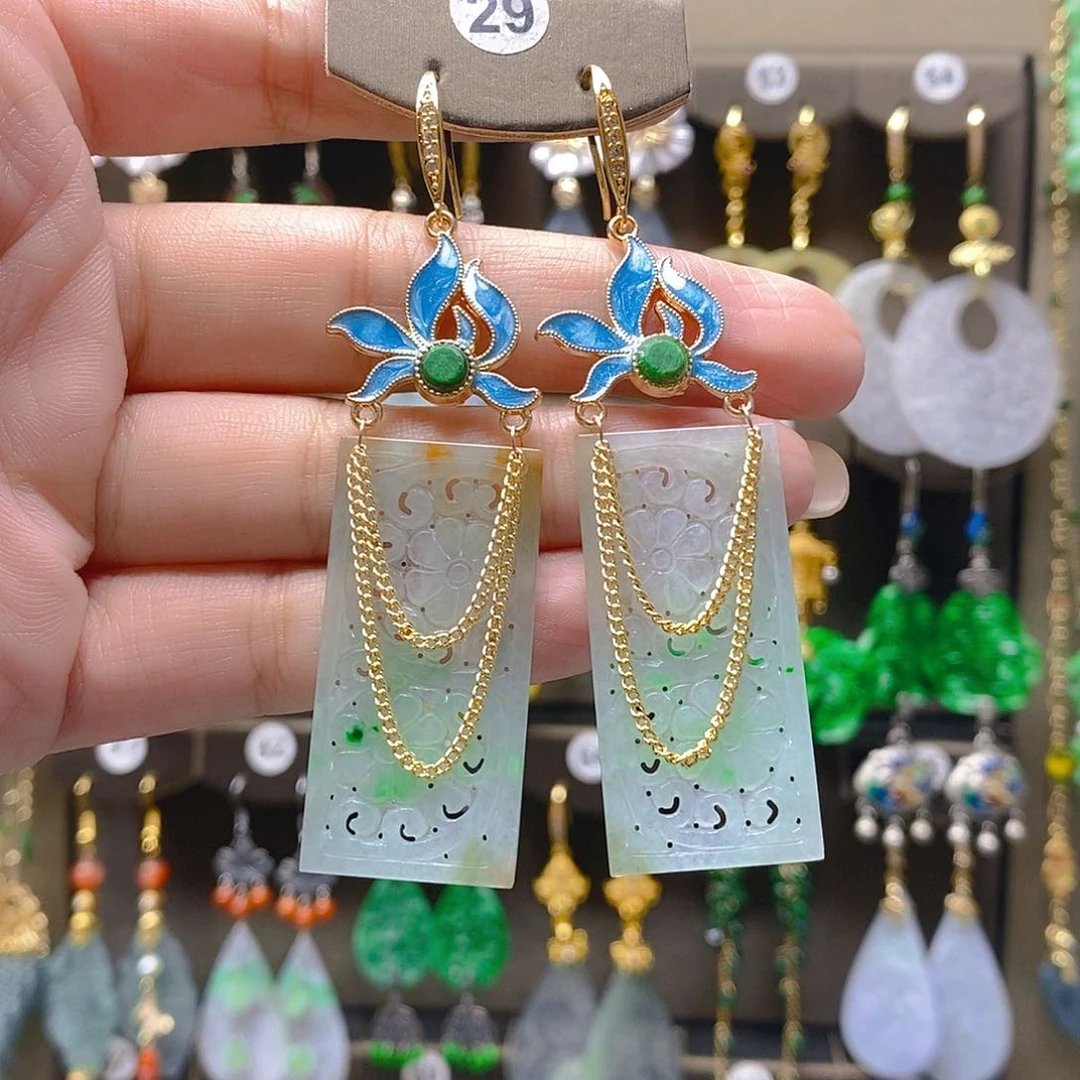 未镶嵌翡翠耳饰翡翠