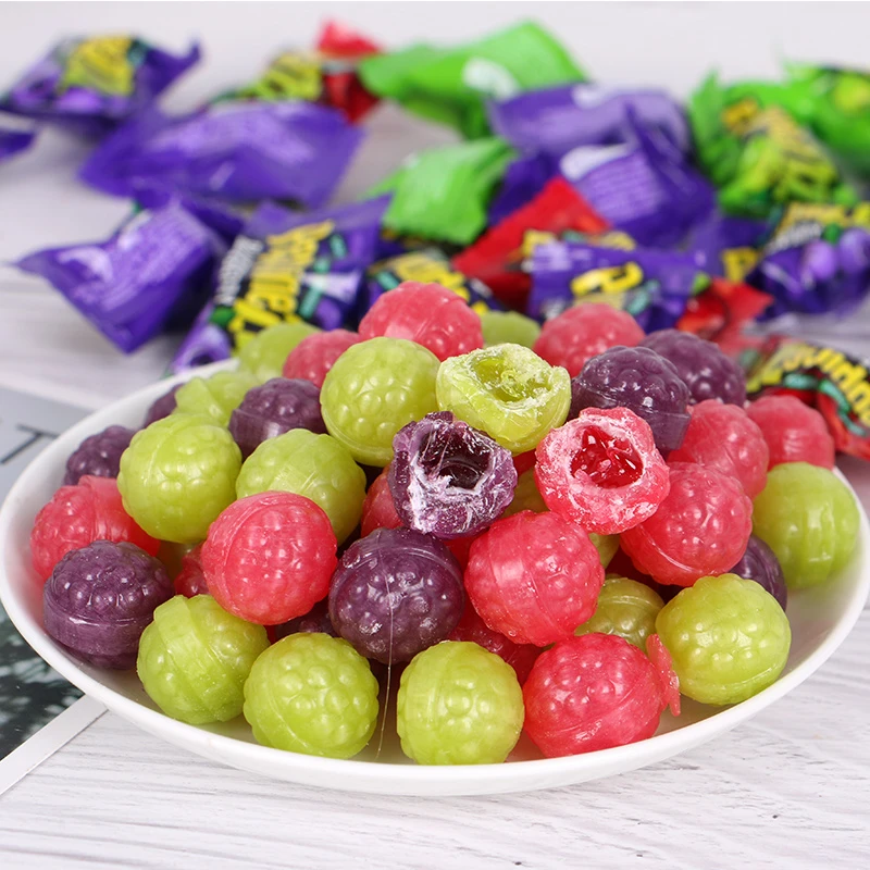 乌克兰Roshen如胜酸爆糖水果味夹心硬糖气泡糖小酸酸糖爆酸糖零食