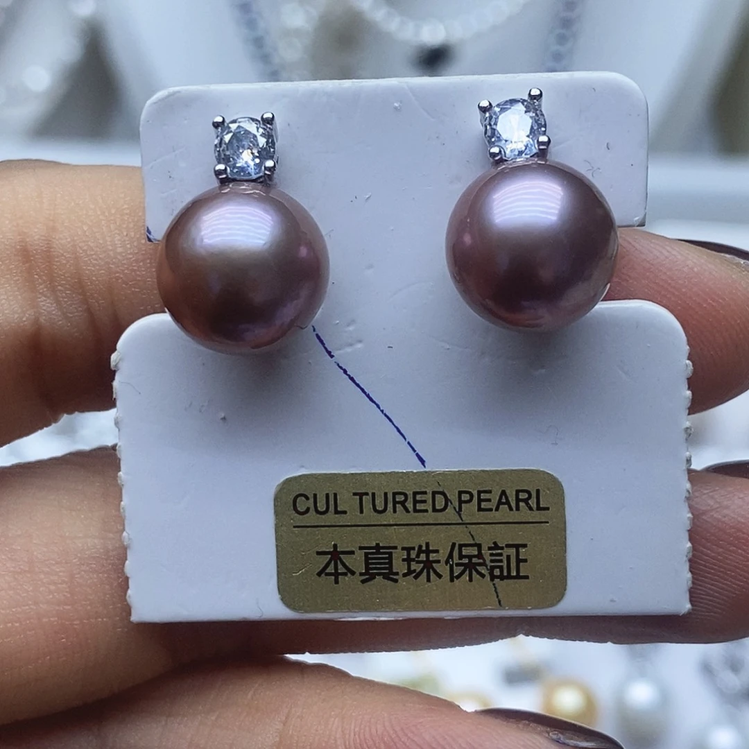 未镶嵌耳钉淡水珍珠