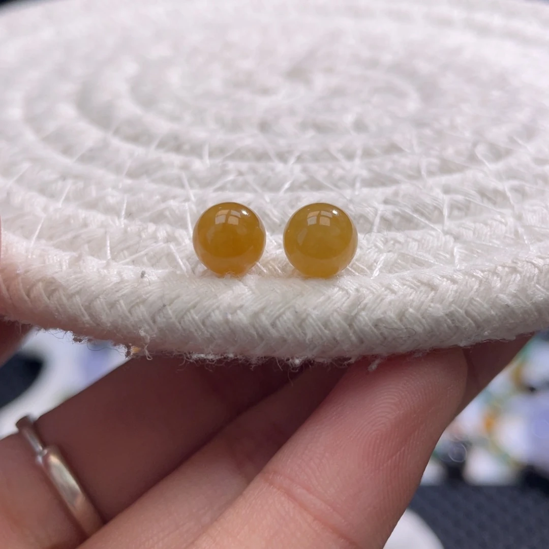 散珠翡翠特色黄翡圆珠卡7多样性选一发