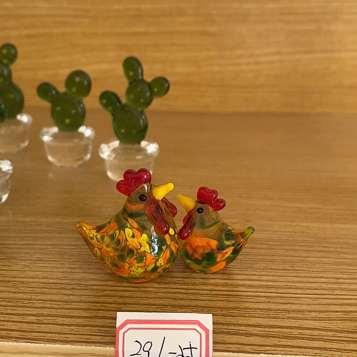 琉璃手工艺品咕咕鸡一对
