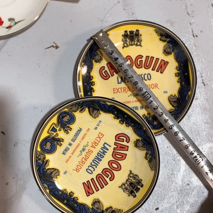瓷片磁州窑出口碟子一对