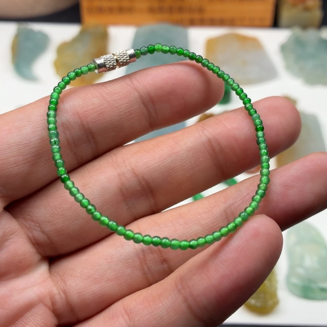 定制翡翠未镶嵌小米珠