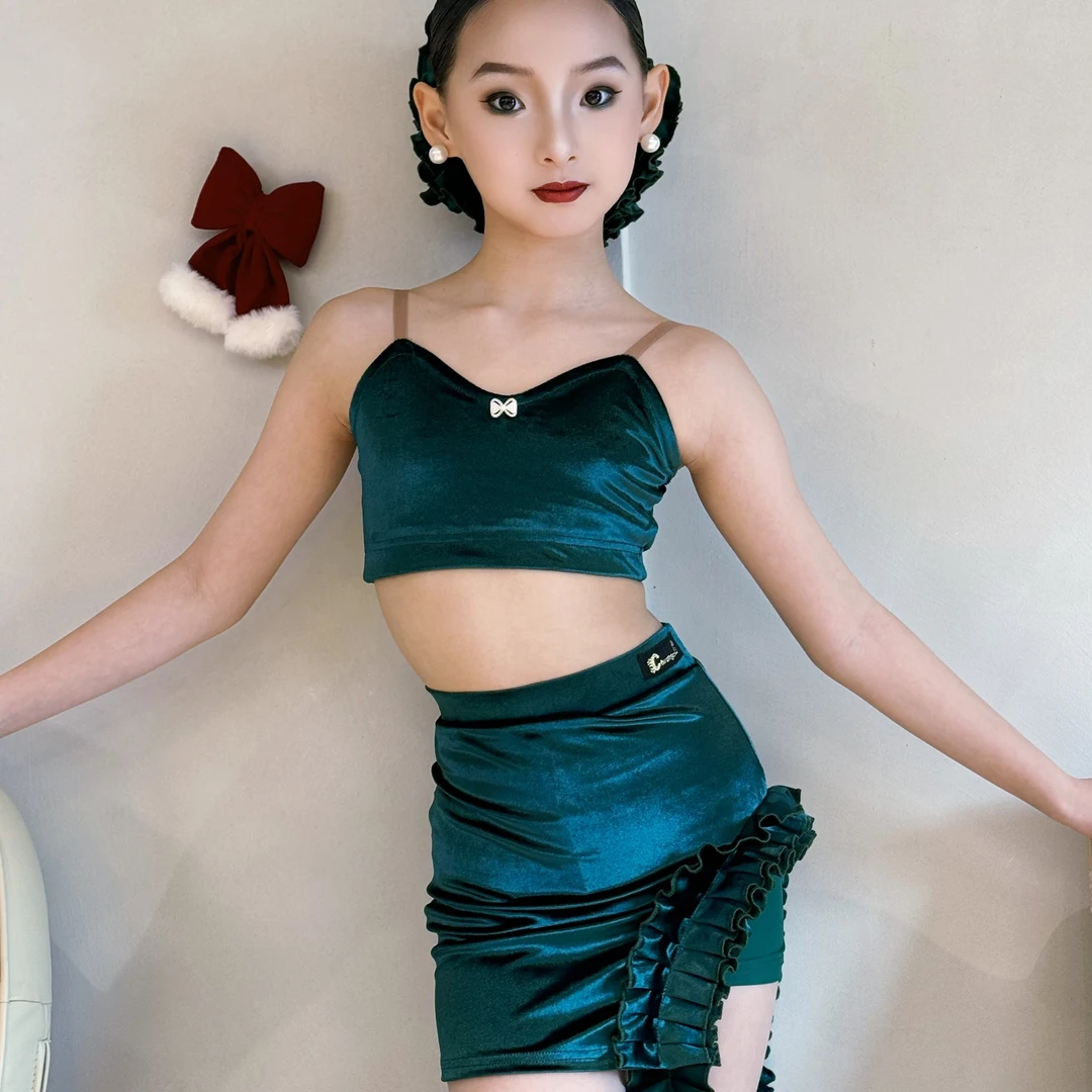 创丽舞服毕淑琪同款2025春夏分体拉丁舞服练习服