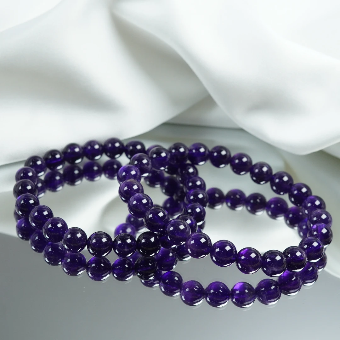 【星浩好物】紫水晶手串QT15L419【多样性发一件】约8mm