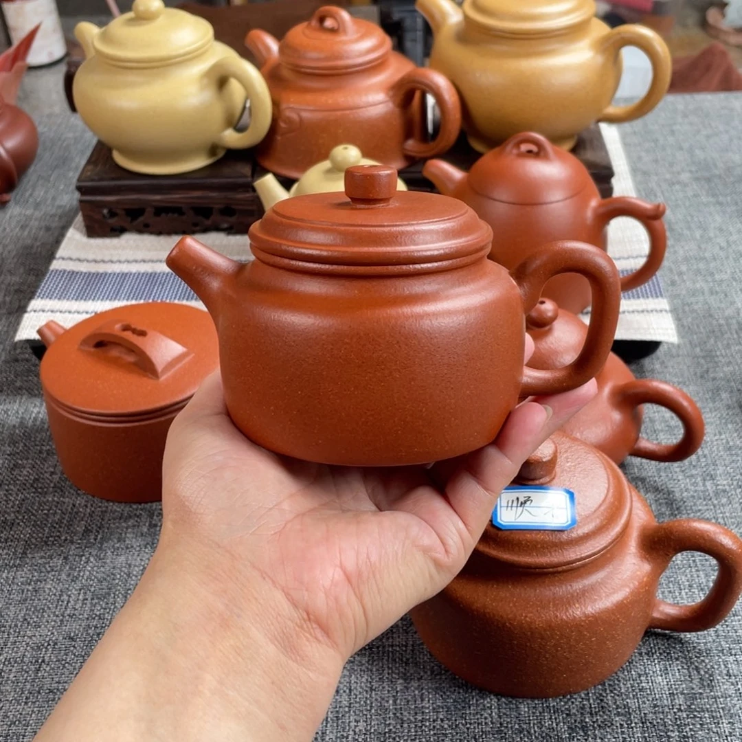 茶壶紫砂信*己红降坡德钟全手40目220手磨料