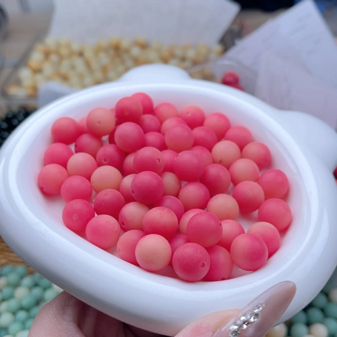 白玉菩提吊坠q12.5mm120颗。油桃原果