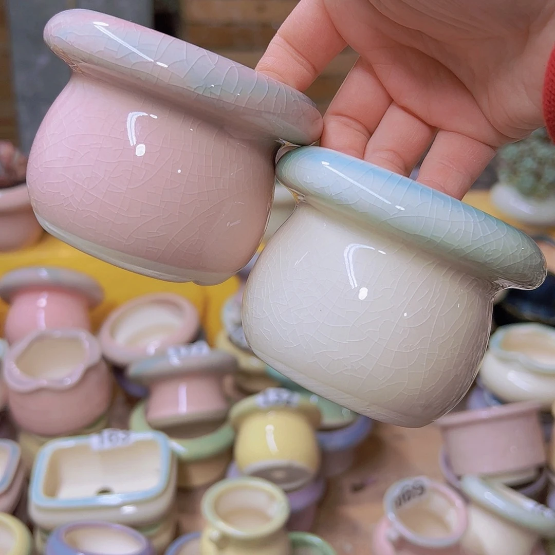 红陶陶瓷花盆当场满12包邮