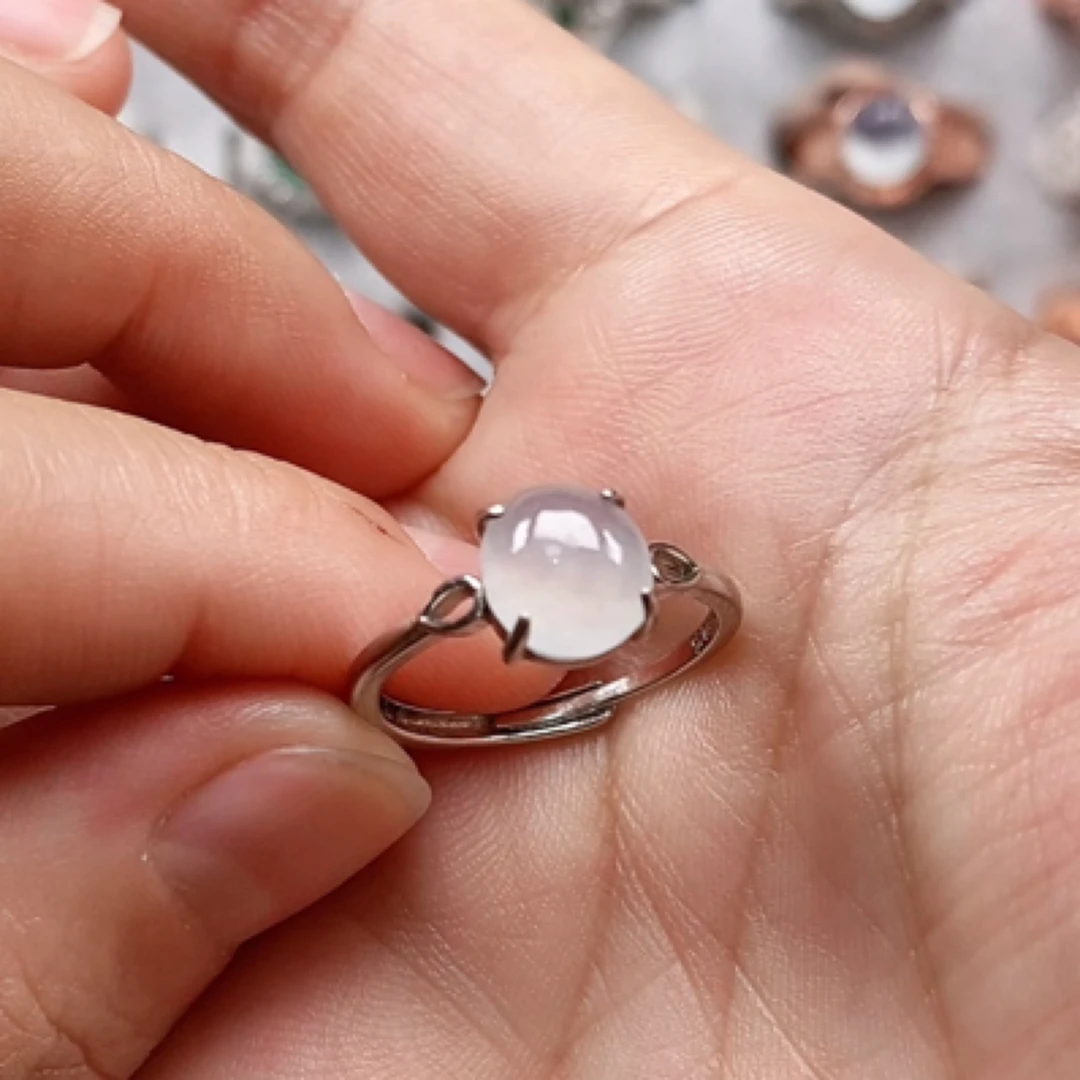 天然A货翡翠女戒