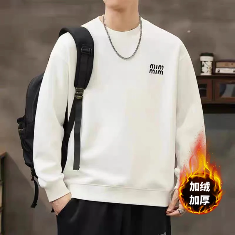 【加绒加厚】圆领卫衣运动简约百搭休闲打底长袖男女同款清6666