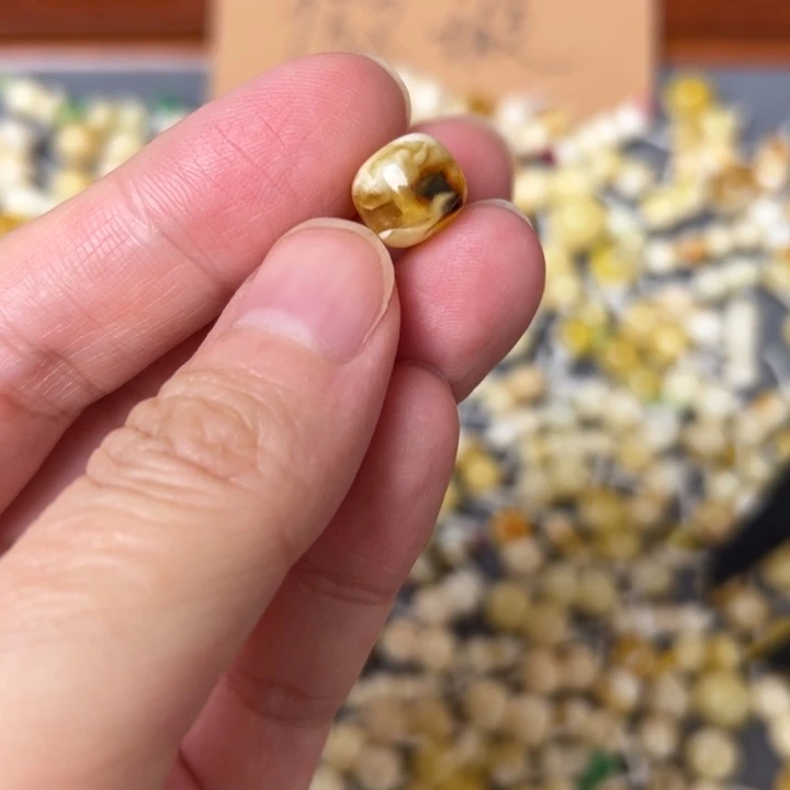 蜜蜡未镶嵌裸石9.6mm一个