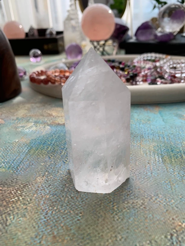 天然白水晶六棱柱 原石 126克